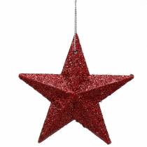 Artikel Glitterstern Rot- Mix 9,5/5cm 18 St