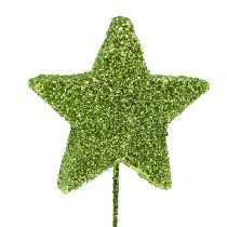 Glittersterne am Draht Grün 5cm 48St