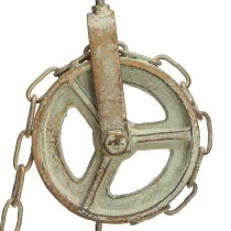 Artikel Glocke aus Metall Wanddeko Antik Patina 58cm Garten Deko Eingangsbereich