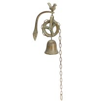 Artikel Glocke aus Metall Wanddeko Antik Patina 58cm Garten Deko Eingangsbereich