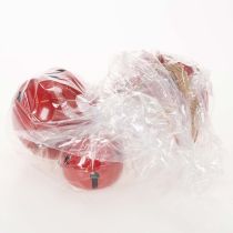 Artikel Rote Metallglocken 3er-Set mit Juteband 14/12/8 cm