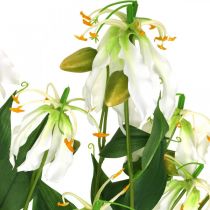 Künstliche Lilie, Blumendeko, Kunstpflanze, Seidenblume Weiß L82cm 3St