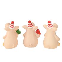 Artikel Handbemalte Glücksschwein-Deko mit Glücksbringern - Set aus 6 Mini-Schweinchen aus Polyresin