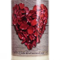 Grabkerzen mit Motiv Rosen Trauerlichter Gemischt Ø7cm H18,5cm 6St