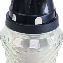 Grablicht Glas Vase Retro Grablaterne Klar Ø11cm H26,5cm