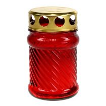 Grablicht Glas Rot Ø6cm H10,5cm 1Stück
