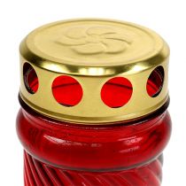Grablicht Glas Rot Ø6cm H10,5cm 1Stück