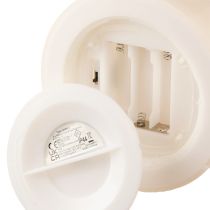 Artikel LED Stumpenkerze mit Timer Ø12,5cm H20cm creme warmweiß, für Außen