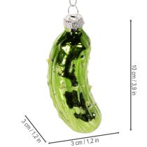 Artikel Glasgurke Christbaumanhänger 7cm Grün Set 4 Stück