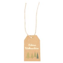 Artikel Geschenkanhänger Papier Naturbraun Schöne Weihnachten 8cm 36 Stück