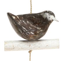 Artikel Sommer Holz Vogel Hängedeko Natur Weiß Braun 118cm