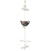 Artikel Sommer Holz Vogel Hängedeko Natur Weiß Braun 118cm