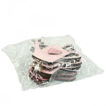 Artikel Hängedeko Holz Gießkannen Deko Rosa Dekohänger 14x12cm 6St