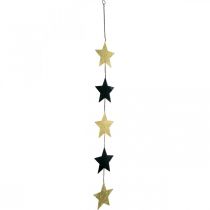 Weihnachtsdeko Stern Anhänger Gold Schwarz 5 Sterne 78cm