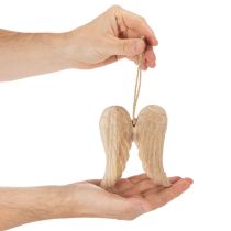 Artikel Holz-Anhänger Engelsflügel 12cm Natur mit Kordel für Dekoration