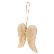 Artikel Holz-Anhänger Engelsflügel 12cm Natur mit Kordel für Dekoration