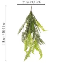 Artikel Künstlicher Farnzweig aus Kunststoff Grün 118 cm für Innen- und geschützte Außenbereiche