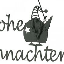 Frohe Weihnachten Schriftzug Wanddeko Metall L23,5cm 2St