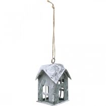 Artikel Weihnachtsanhänger Metall Haus Shabby Chic Weiß H9,5cm 3St