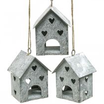 Artikel Weihnachtsanhänger Metall Haus Shabby Chic H9,5cm 3St