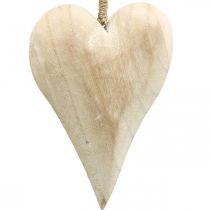 Herz aus Holz, Dekoherz zum Hängen, Herz Deko H16cm 2St