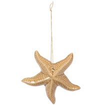 Artikel Seestern Dekohänger aus Keramik 12 cm, 2 Stück in Beige für maritimes Ambiente