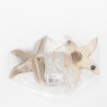 Artikel Seestern Dekohänger aus Keramik 12 cm, 2 Stück in Beige für maritimes Ambiente