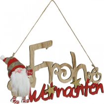 Holz Schriftzug Frohe Weihnachten Fensterdeko Wichtel 2St