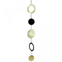 Weihnachtsdeko Schwarz Gold Hängedeko 5 Elemente 79cm