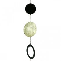 Weihnachtsdeko Schwarz Gold Hängedeko 5 Elemente 79cm