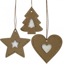 Artikel Christbaumschmuck Stern Tanne Herz Papier 7cm 36St