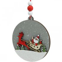 Artikel Weihnachtsanhänger rund Holz Deko zum Aufhängen Ø8,5cm 6St