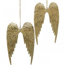 Artikel Engelsflügel Deko Anhänger Weihnachten Golden 14,5×9cm 4 St