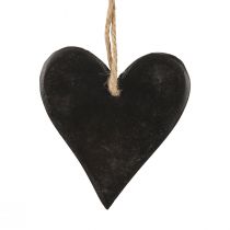 Hängedeko Schieferherz Deko Herzen Schwarz 10,5cm 4St