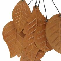 Dekohänger Herbst-Blätter Edelrost Metall H25cm 2St