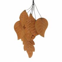 Dekohänger Herbst-Blätter Edelrost Metall H25cm 2St