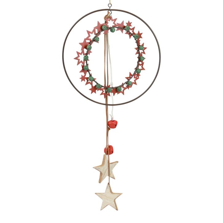 Hängedeko Weihnachten Dekoring Metall Holz Vintage Ø19cm