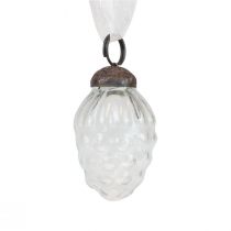 Weihnachtsschmuck Glas Dekohänger Glaszapfen 3×4,5cm 12St