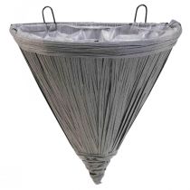 Hängetopf Grau Blumentopf zum Hängen Wandampel 30×17cm