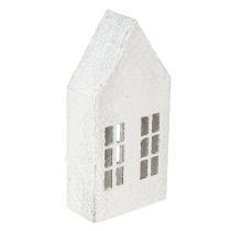 Artikel Miniaturhäuser aus Metall für dekorative Akzente 14cm 4er-Set weiß zeitlos und vielseitig
