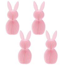 Artikel Dekohasen Set aus rosa Kunststoff 11 cm, moderne Osterdekoration, 4-teilig