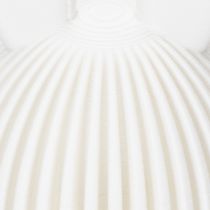 Artikel Dekofigur Hase 13 cm aus Kunststoff in moderner Faltoptik, 3er-Set, zeitloses Weiß