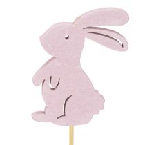 Artikel Deko-Hasen aus Holz am Stiel 31,5 cm für Frühling und Ostern, 16 Stück
