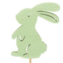 Artikel Deko-Hasen aus Holz am Stiel 31,5 cm für Frühling und Ostern, 16 Stück