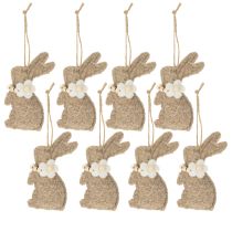 Artikel Filz-Osterhasen Hängedekoration Set 8-teilig, Frühlingshafte Fensterdeko 14 cm