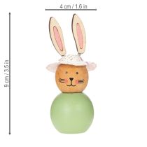 Artikel Osterhasen Holzfigur Set mintgrün 9cm Frühjahrs-Dekoration 8 Stück