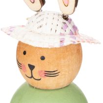 Artikel Osterhasen Holzfigur Set mintgrün 9cm Frühjahrs-Dekoration 8 Stück
