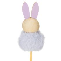 Artikel Flauschige Osterhasen Figuren aus Holz in Pastellfarben 34cm 12er-Set