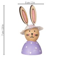 Artikel Set Osterhasen Figuren 7cm: Tischdeko in Rosa, Pink und Lavendel – 9 Stück