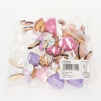 Artikel Set Osterhasen Figuren 7cm: Tischdeko in Rosa, Pink und Lavendel – 9 Stück